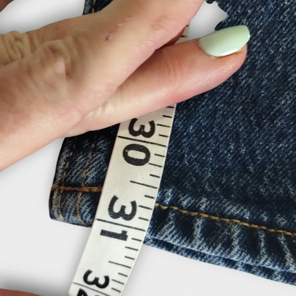 Old Navy Wide Leg Jeans Womens Sz 12 Extra High Rise Sky Hi Denim Blue Classic - Picture 9 of 9